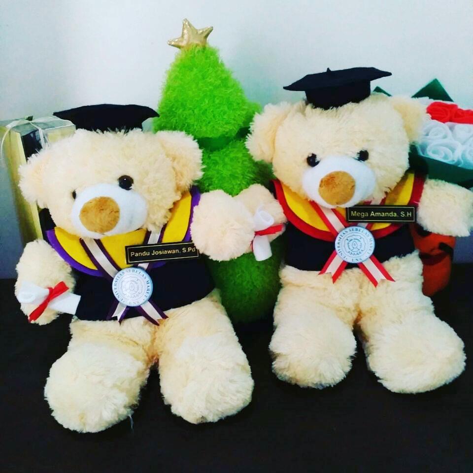 Boneka Wisuda Bear Cream Uns Kado Wisudaku 1715