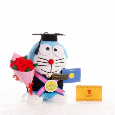 Jual Boneka WIsuda Doraemon Buket Bunga Doraemon Small Buket