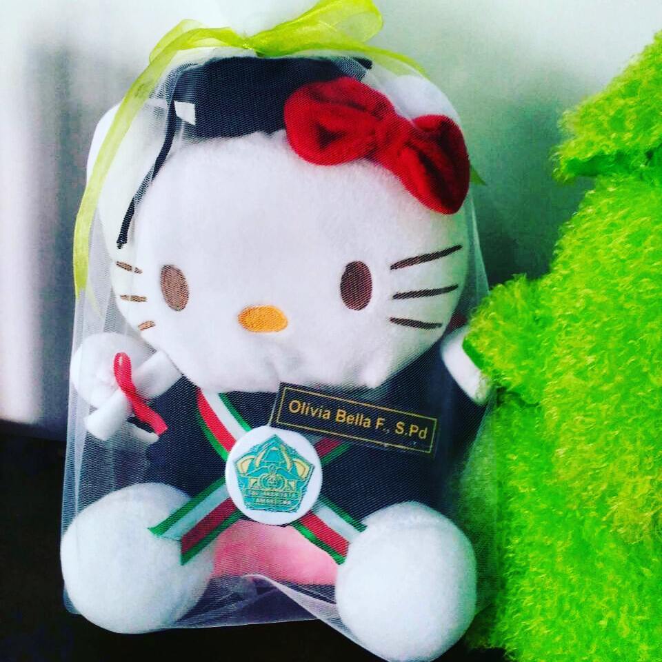 Boneka Wisuda Hello Kitty UST Kado Wisudaku