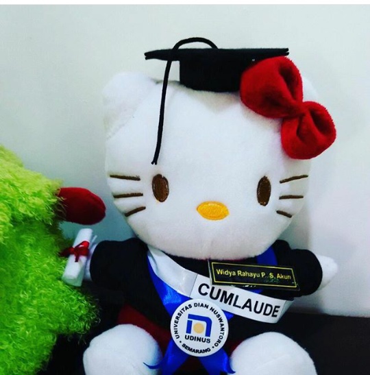  Hello  Kitty  Boneka Wisuda  UDINUS Kado Wisudaku