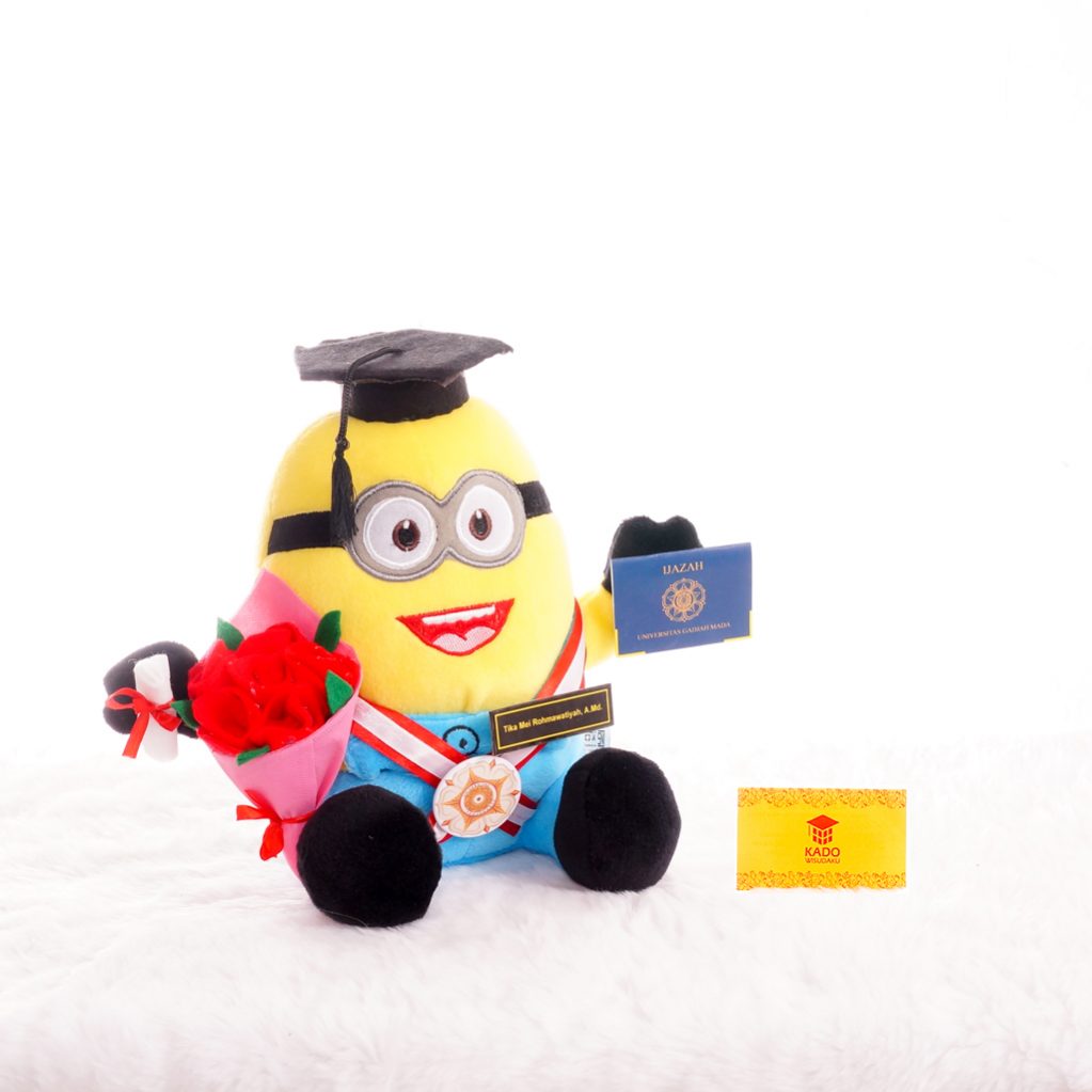  Boneka  Wisuda  Minion Buket  Bunga  Custom Kado Wisudaku