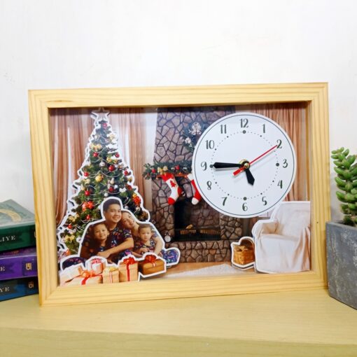 3D Jam Frame Christmas Custom Kado Natal Untuk Teman