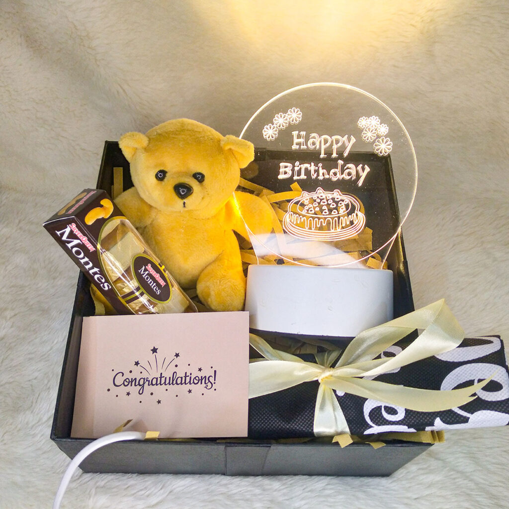 Gift Box Eksklusif Lampu LED Birthday - Kado Wisudaku