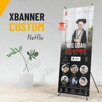 Banner Wisuda Custom Desain Netflix