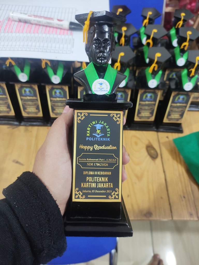 Detail Produk Patung Wisuda Politeknik Kartini Jakarta